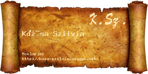 Kása Szilvia névjegykártya